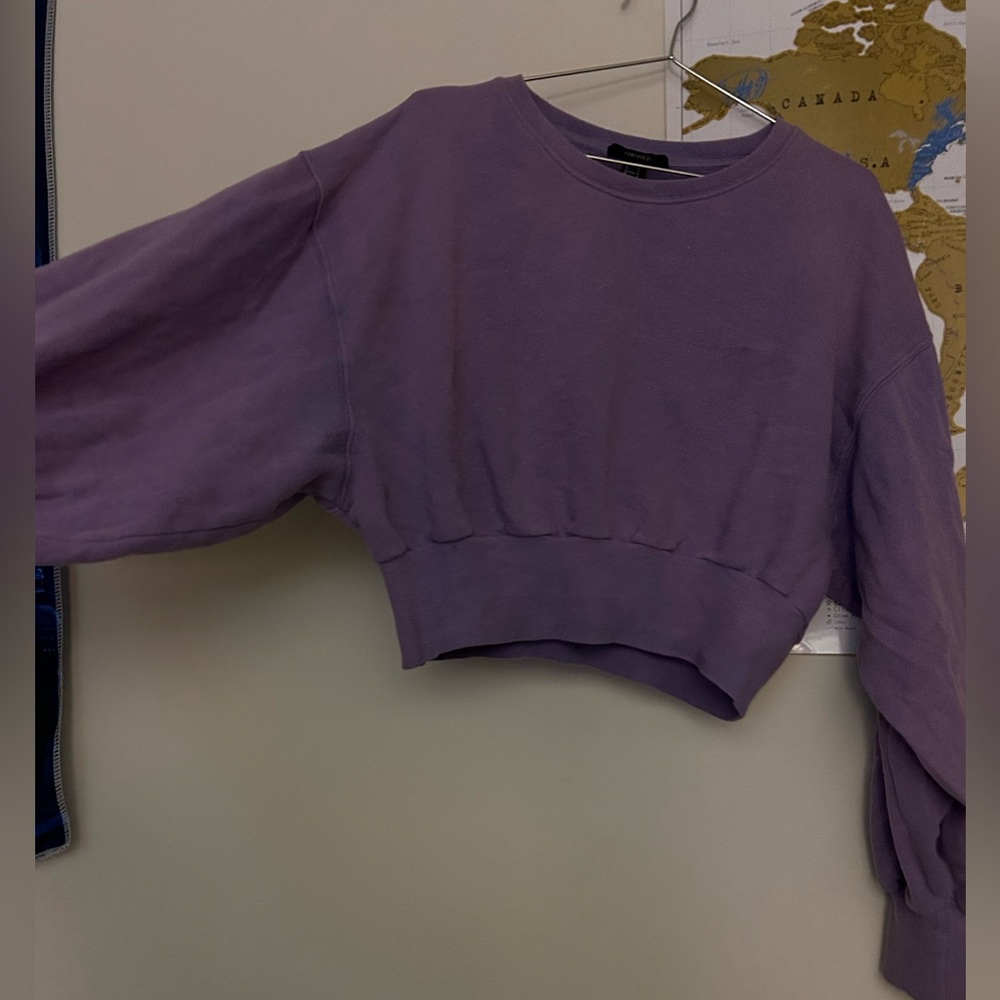 Purple cropped sweatshirt